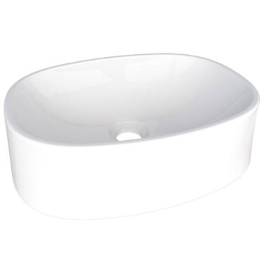 Imagem de Cuba Banheiro em Mármore Sintetico Lira Branco 39cm - P101973 - COXIMAX
