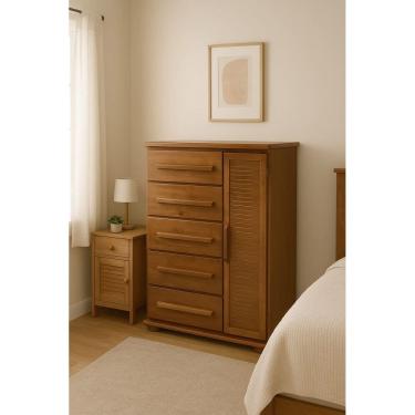 Imagem de Comoda Madri Imbuia Em Madeira