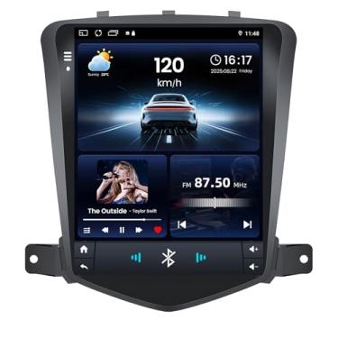 Imagem de Rádio automotivo 4G + 64G para Chevrolet Cruze 2009-2015: CarPlay Android Auto para Tesla Style Stereo Touchscreen GPS SWC tela dividida 5G WiFi Bluetooth 5.0 FM/RDS câmera de backup de áudio