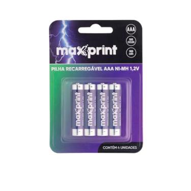 Imagem de Pilha Recarregavel Maxprint AAA 1,2 - BT c/4