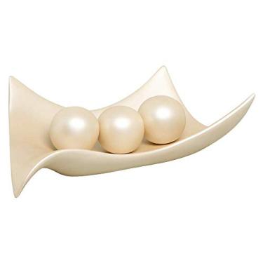 Imagem de Centro de Mesa Classic com Esferas Decoração em Cerâmica Creme