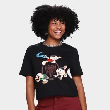 Imagem de Camiseta Cavalera Indie Trio E Águia Feminina, Preto, G