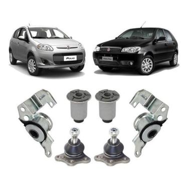 Imagem de Bucha + 2 Pivô Balança Dianteira Palio 2001 2002 2003 2004