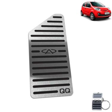 Imagem de Descanso De Pé Chery Qq 2015 Até 2020 Aço Inox Preto