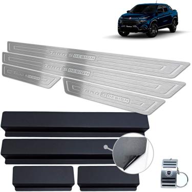 Imagem de Soleira Fiat Toro S-Design Aço Inox Prata Baixo Relevo