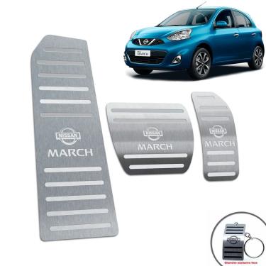 Imagem de Pedaleira + Descanso Nissan March 2012/2020 Automático Prata