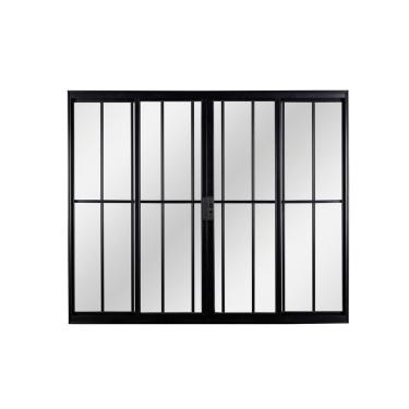 Imagem de Janela De Alumínio De Correr 100x150x8cm 4 Folhas Vidro Liso Ecosul Esquadrisul