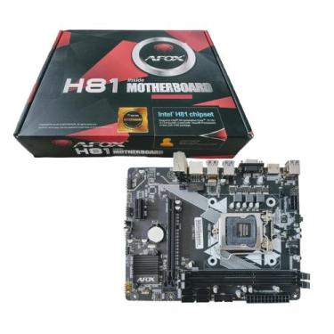 Imagem de Placa Mãe H81 1150 Ddr3 Intel 4a Geração Upgrade Pc I5 I3 I7 - Afox