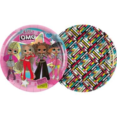 Imagem de PRATO PAPEL REDONDO 18 cm LOL OMG 12 un.