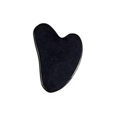Imagem de Rolo Pedra de Jade Placa Gua Sha Massagem Facial Anti Ruga(so guasha preto)
