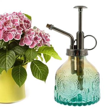 Imagem de Regador 1 unidade de regador plantas vidro retrô Mister vintage garrafa spray pulverizador flores spritzer 200 ml jardinagem casa aspersores(Green)