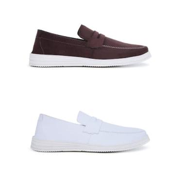 Imagem de Kit 2 Sapato Social Masculino Loafer Mocassim Oxford Tendencia Casual 