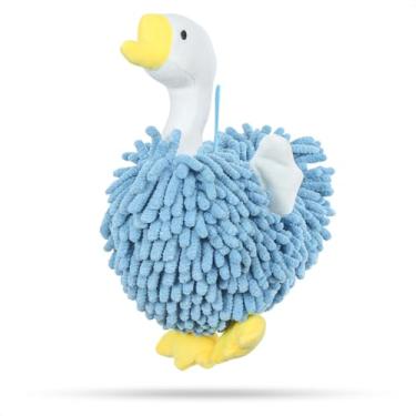 Imagem de Adorável toalha de mão em forma de cisne com laço para pendurar, toalha com tema animal de banheiro para crianças, toalha de mão de microfibra super absorvente, perfeita para cozinha, banheiro e áreas