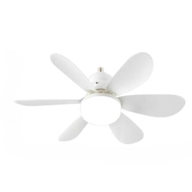 Imagem de Ventilador de Teto com Luz e Controle Remoto, Ventilador de Teto 6 Pás Silencioso para Quarto e Sala(branco)