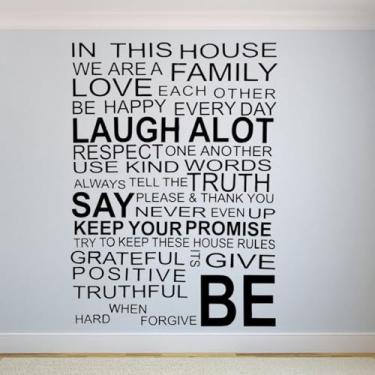 Imagem de In This House we are Love a Family Each Other Be Happy Every Day Laugh alot Respect one Another use kund Words Wall stiker 80 x 110 cm