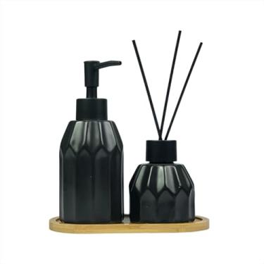 Imagem de Kit Lavabo 3 Peças Difusor Ambiente Saboneteira Porcelana