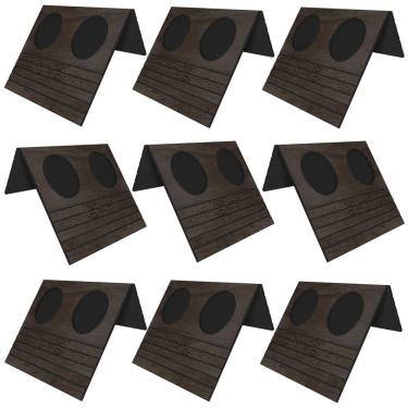 Imagem de Kit 09 Esteiras Bandeja Com Suporte Para Copos Para Sofá MDF Tabaco - Gran Belo