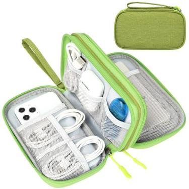 Imagem de Bolsa organizadora de cabos de viagem FYY Waterproof Green