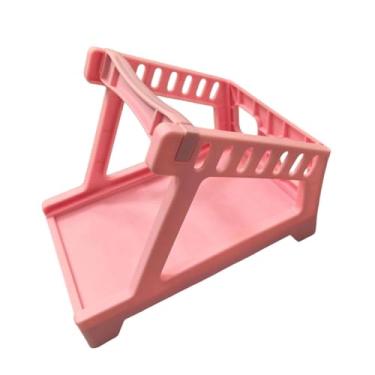 Imagem de KiBcsLic Suprimentos para porta-etiquetas térmicas para rolos e etiquetas sanfonadas Acessório versátil para cesta de etiquetas para entrega em domicílio, Rosa