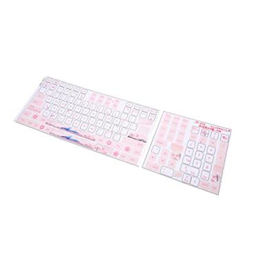 Imagem de Cryfokt Adesivos de Teclado Transparentes Em Inglês, Decalques de Botão Chave para a Maioria Dos Teclados Mecânicos, Pacote de 2 Laptops de PVC para Usuários /