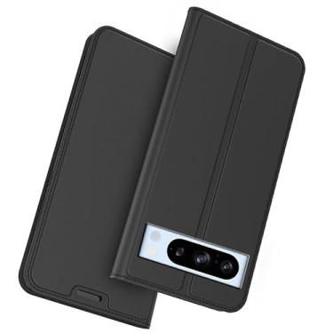 Imagem de LTLMYDAM Capa carteira para Google Pixel 10PROXL/10 Pro/10, capa flip de couro para armazenamento de cartões, proteção contra choque, capa interna de TPU, preta, 17 Pro Max