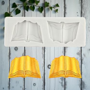 Imagem de Moldes de silicone para livro molde de chocolate para decoração de bolos, enfeite de cupcake, artesanato de açúcar, pasta de goma de doce, argila de polímero