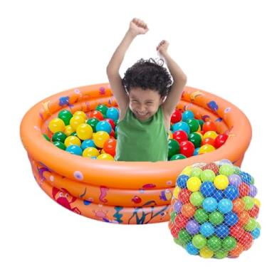 Imagem de Piscina Infantil Laranja Inflável 100 Litros + 50 Bolinhas Coloridas