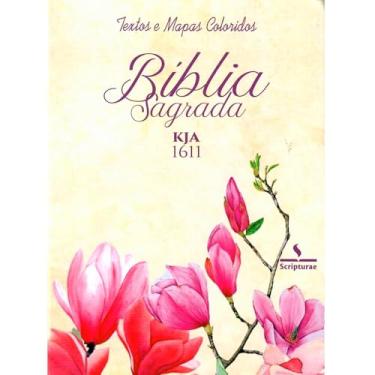 Imagem de Bíblia King James 1611 Magnólia, Edição Premium com Textos e Mapas Coloridos, Encadernação Espiral, Sistema de Estudo por Cores, KJA