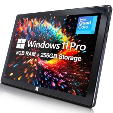 Imagem de Fusion5 Tablet PC Windows 11 Home Full HD de 10,1 polegadas - FWIN232 PRO N5 8GB DDR5 RAM, 256 GB SSD, CPU quad-core N100, Full HD, webcam HD, Preto
