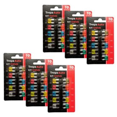 Imagem de 60 Mini Fusível Automotivo Carro Moto 5a 30a - TROYA AUTO