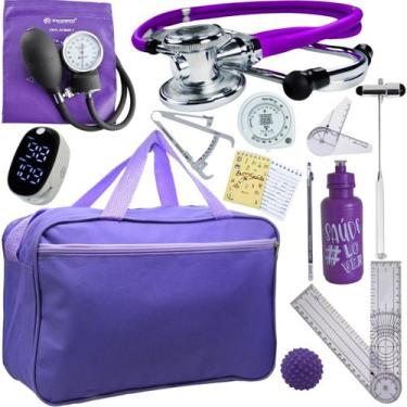 Imagem de Kit Bolsa Fisioterapia Acadêmico Martelo Buck Goniômetro Completo - In
