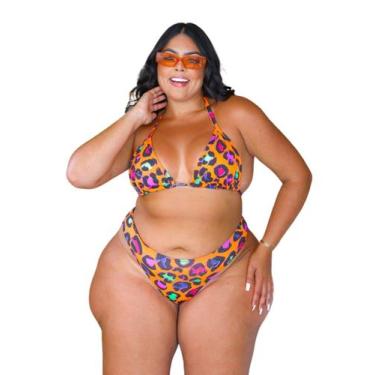 Imagem de Biquíni Plus Size Asa Delta Fio Sem Bojo Cores Neon Verão 2025 - ANNA 
