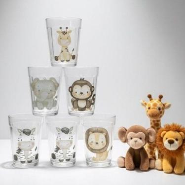 Imagem de Kit Jogo 6 Copos Americanos de Vidro 180ml com Frases Motivacionais - 