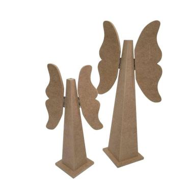 Imagem de Anjo com dobradiça nas asas/ Enfeite de Mesa- Jeito Próprio Artesanato