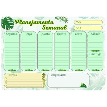 Imagem de Lousa Mural Mensal Magnética Anotações Mensal Semanal Comprar Tarefas Crianças Rotinas Geladeira