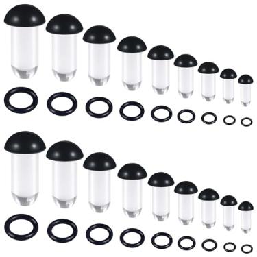 Imagem de Kridzisw 14G-00G Kit de alongamento de orelha em forma de cogumelo acrílico alargador único alargador com anéis de borracha, medidores de acrílico liso para orelhas, alargadores, brincos, expansor