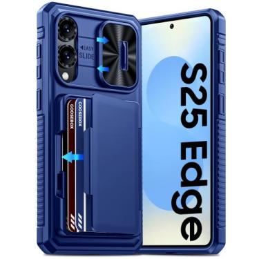 Imagem de Capa para celular GooseBox Galaxy S25 Edge Wallet azul