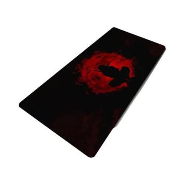 Imagem de Mouse Pad XL Naruto Uchiha Itachi Anime Cool Red Moon Para Jogos Tapet