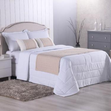 Imagem de Cobre Leito Branco + Kit Peseira Matelado Copacabana Percal 300 Fios Q