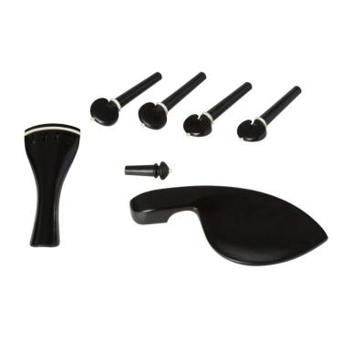 Imagem de Kit Para Violino 4/4 Ebano Hill 7 Pecas Pino Colar Preto