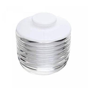 Imagem de Manteigueira Francesa De Vidro Colmeia Branca