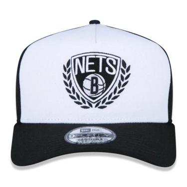 Imagem de BONÉ NEW ERA 940 BROOKLYN NETS COLLEGE WHITE PANEL NBI21BON024 BRANCO PRETO-Masculino