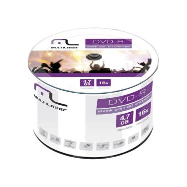 Imagem de Midia Dvd Multilaser, 4.7Gb -  Dv061, 50Unidades