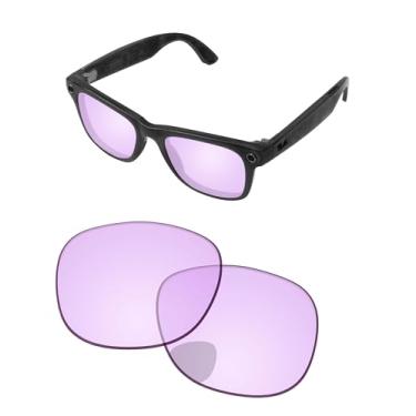 Imagem de PapaViva Lentes de substituição compatíveis com óculos inteligentes Ray-Ban Meta Wayfarer (Gen 2) RW4012 53 mm rosa claro Pro+