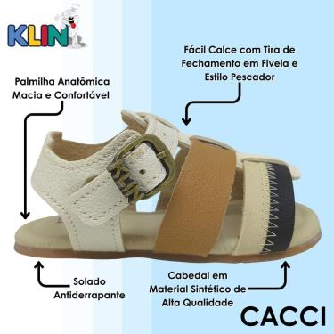 Imagem de Sandália Infantil Menino Conforto Ajustável Cup Cake Klin