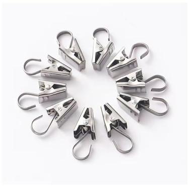 Imagem de Feilguee 40 peças de clipes de cortina, ganchos de cortina de aço inoxidável, clipes para pendurar com ganchos para cortina, cordão de luzes, decoração de festa, luz de pendurar, fotos, barracas de