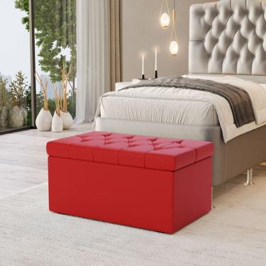 Imagem de Calçadeira Baú Sagitarius Para Cama de Solteiro 90cm no Tecido Courino - Agilidade e Elegância Aradecor