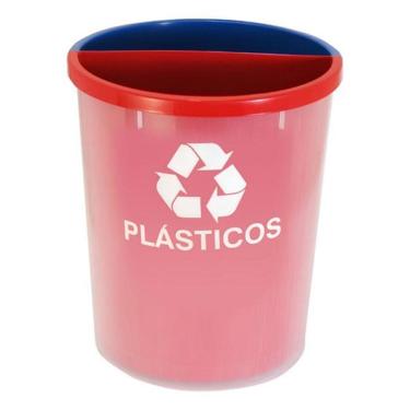 Imagem de Lixeira Mix 25 Litros Coleta Seletiva Com 2 Divisões Mix2