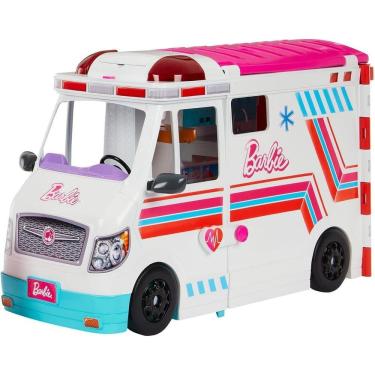 Imagem de Conjunto Ambulância Resgate Da Barbie Luz E Som Mattel Hkt79