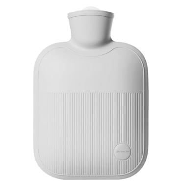 Imagem de Shakven Garrafa de água quente grande | Saco de aquecimento 1000ml Aquecedor de pés e mãos - Saco portátil de compressa quente, bolsa de água para alívio de pescoço e ombro, compressa quente e fria